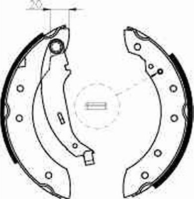 TRW GS8534 - Bromsbackar, sats xdelar.se