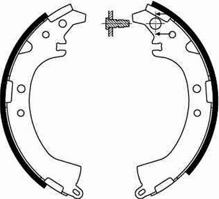 TRW GS8649 - Bromsbackar, sats xdelar.se