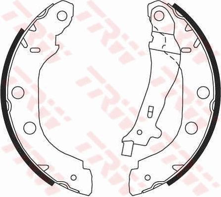 TRW GS8655 - Bromsbackar, sats xdelar.se