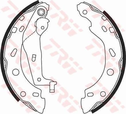 TRW GS8685 - Bromsbackar, sats xdelar.se