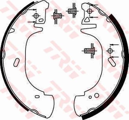 TRW GS8630 - Bromsbackar, sats xdelar.se