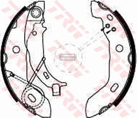 TRW GS8627 - Bromsbackar, sats xdelar.se