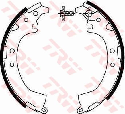 TRW GS8672 - Bromsbackar, sats xdelar.se