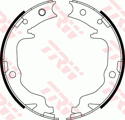 TRW GS8804 - Bromsbackar, sats, parkeringsbroms xdelar.se