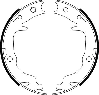 TRW GS8804 - Bromsbackar, sats, parkeringsbroms xdelar.se