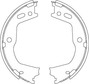 TRW GS8803 - Bromsbackar, sats, parkeringsbroms xdelar.se