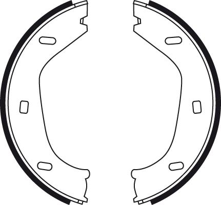 TRW GS8219 - Bromsbackar, sats, parkeringsbroms xdelar.se