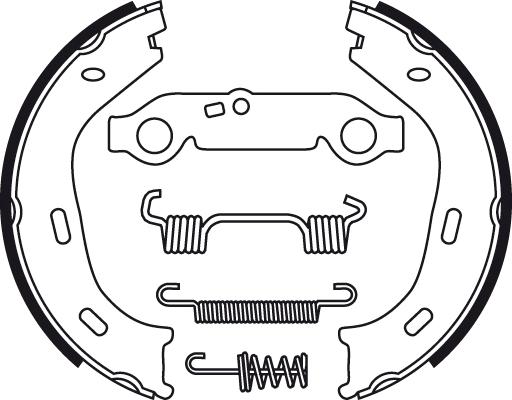 TRW GS8218 - Bromsbackar, sats, parkeringsbroms xdelar.se