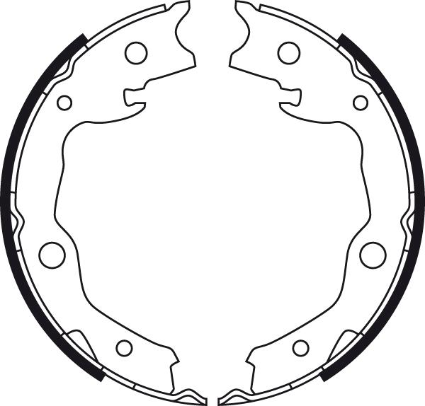 TRW GS8752 - Bromsbackar, sats, parkeringsbroms xdelar.se