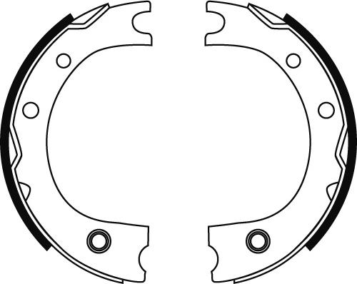 TRW GS8716 - Bromsbackar, sats, parkeringsbroms xdelar.se