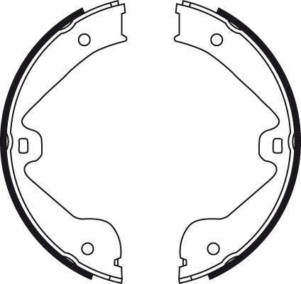 TRW GS8718 - Bromsbackar, sats, parkeringsbroms xdelar.se