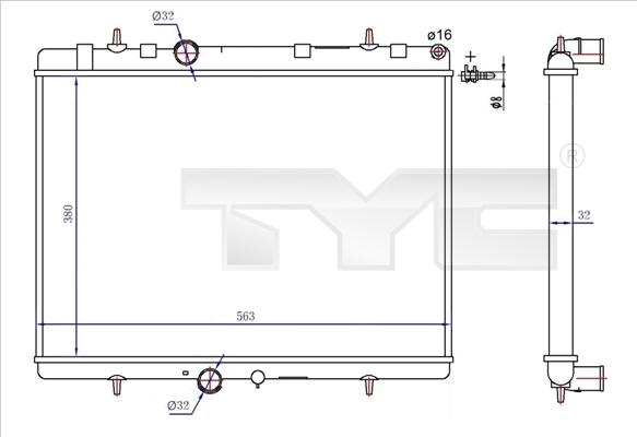 TYC 726-0020-R - Kylare, motorkylning xdelar.se