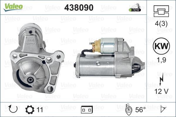 Valeo 438090 - Startmotor xdelar.se