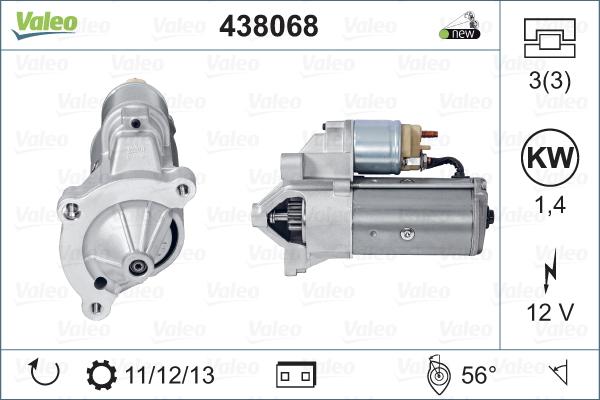 Valeo 438068 - Startmotor xdelar.se