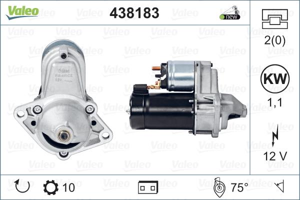 Valeo 438183 - Startmotor xdelar.se