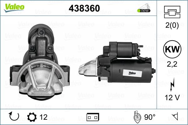 Valeo 438360 - Startmotor xdelar.se