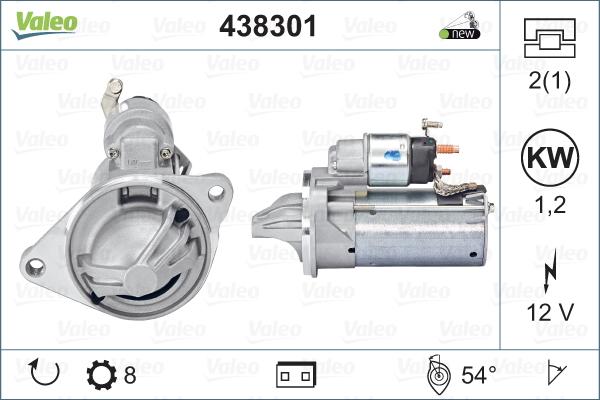 Valeo 438301 - Startmotor xdelar.se