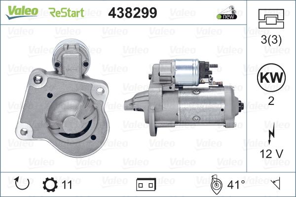 Valeo 438299 - Startmotor xdelar.se