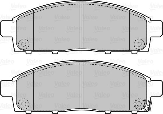 Valeo 598893 - Bromsbeläggssats, skivbroms xdelar.se