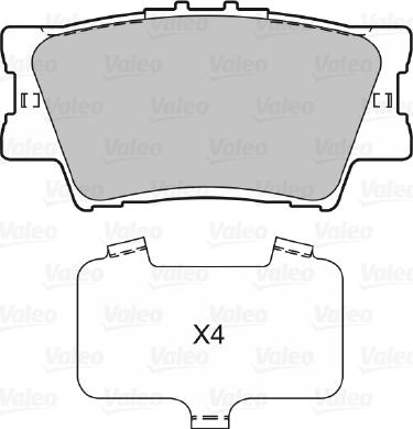 Valeo 598819 - Bromsbeläggssats, skivbroms xdelar.se