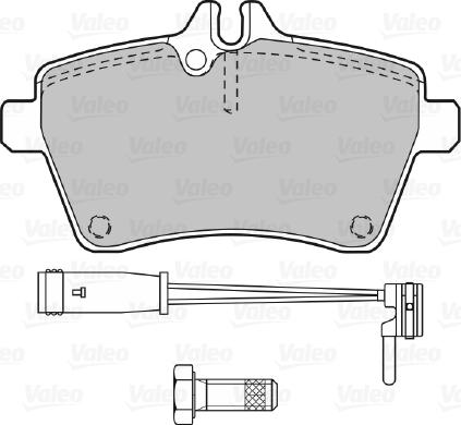 Valeo 598704 - Bromsbeläggssats, skivbroms xdelar.se