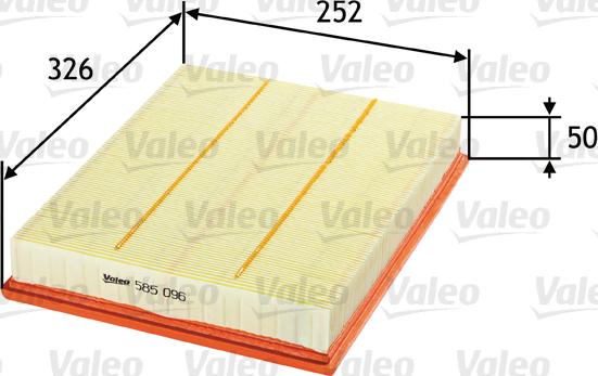 Valeo 585096 - Luftfilter xdelar.se