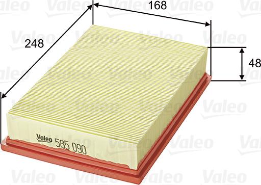 Valeo 585090 - Luftfilter xdelar.se