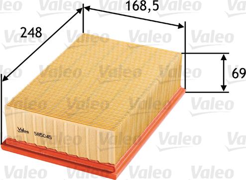 Valeo 585045 - Luftfilter xdelar.se