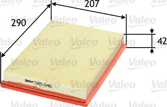 Valeo 585046 - Luftfilter xdelar.se