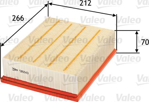 Valeo 585043 - Luftfilter xdelar.se