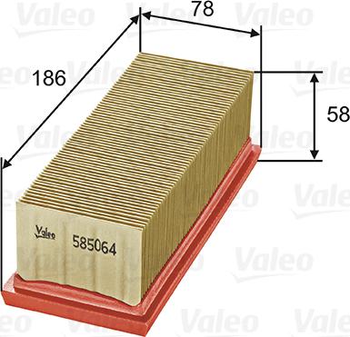 Valeo 585064 - Luftfilter xdelar.se