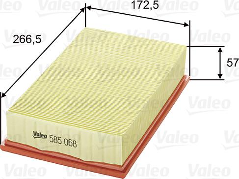 Valeo 585068 - Luftfilter xdelar.se