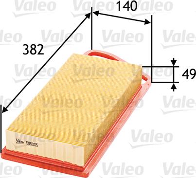 Valeo 585005 - Luftfilter xdelar.se