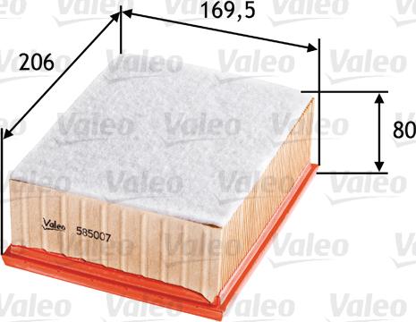 Valeo 585007 - Luftfilter xdelar.se