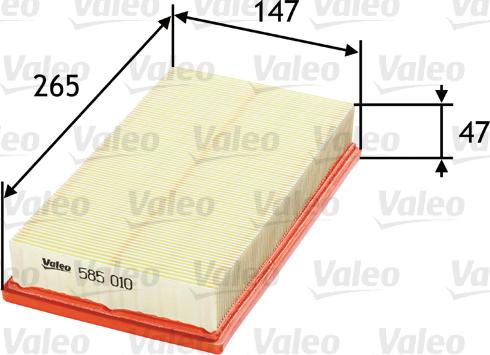 Valeo 585010 - Luftfilter xdelar.se