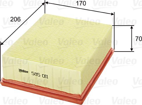 Valeo 585011 - Luftfilter xdelar.se