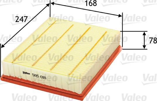 Valeo 585018 - Luftfilter xdelar.se