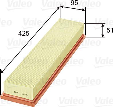 Valeo 585080 - Luftfilter xdelar.se