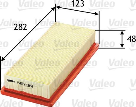 Valeo 585081 - Luftfilter xdelar.se