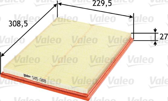 Valeo 585088 - Luftfilter xdelar.se