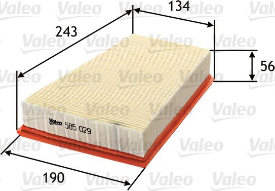 Valeo 585029 - Luftfilter xdelar.se