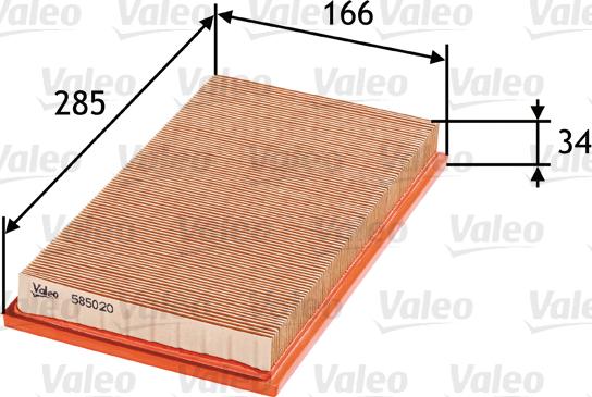 Valeo 585020 - Luftfilter xdelar.se