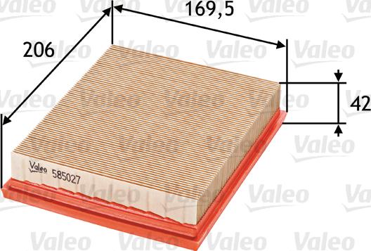 Valeo 585027 - Luftfilter xdelar.se