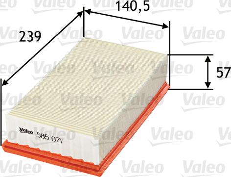 Valeo 585071 - Luftfilter xdelar.se