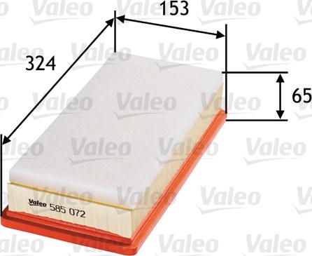 Valeo 585072 - Luftfilter xdelar.se