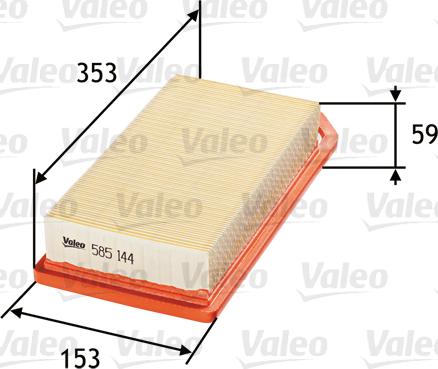 Valeo 585144 - Luftfilter xdelar.se