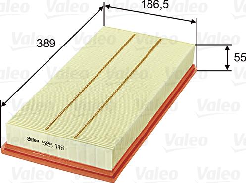 Valeo 585146 - Luftfilter xdelar.se