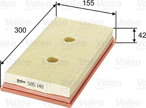 Valeo 585148 - Luftfilter xdelar.se