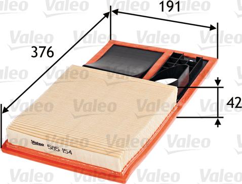 Valeo 585154 - Luftfilter xdelar.se