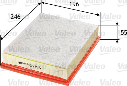 Valeo 585158 - Luftfilter xdelar.se